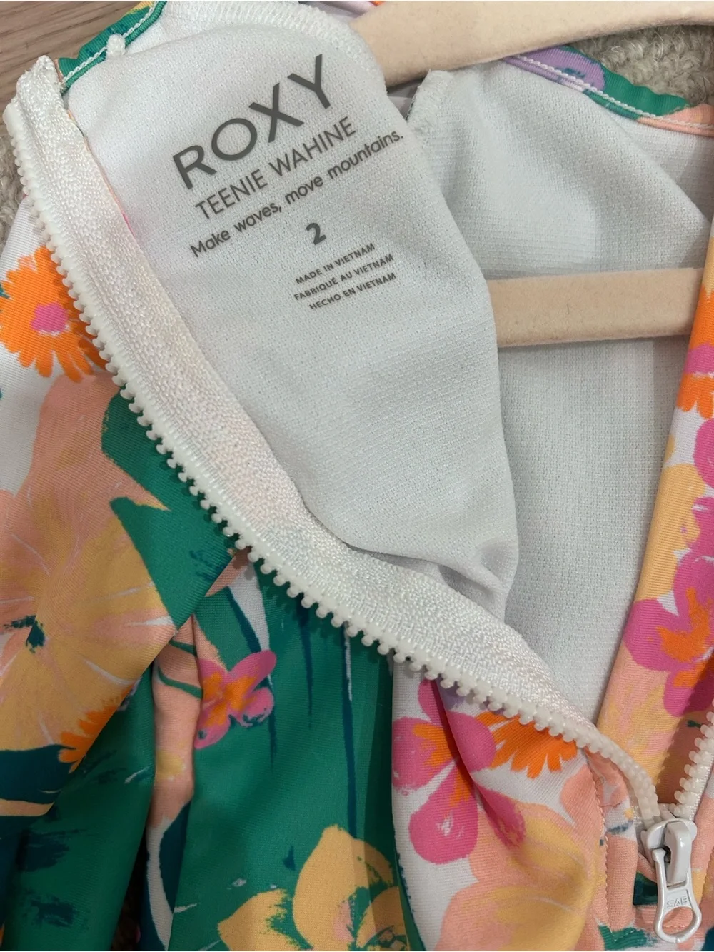 Roxy Girls' Floral Long Sleeve Rashguard - 2T